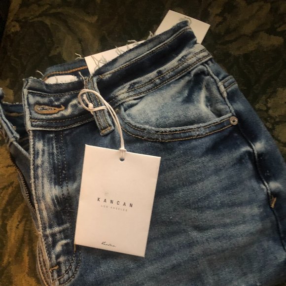 KanCan - High Rise Distressed Mom Jeans, - Picture 3 of 3